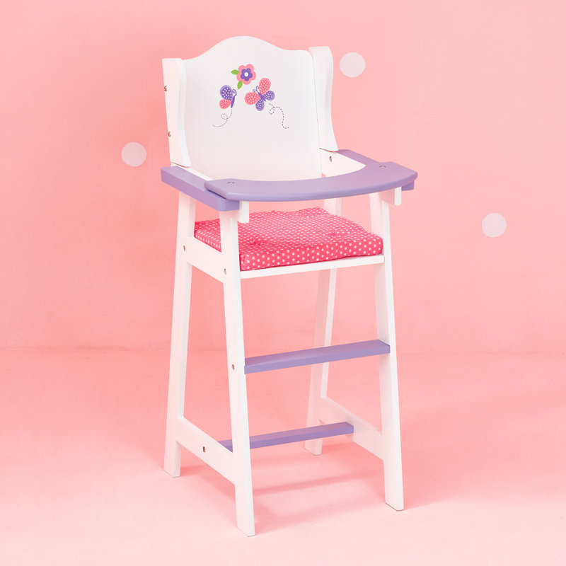 Olivia's Little World Polka Dots Princess Baby Doll High Chair